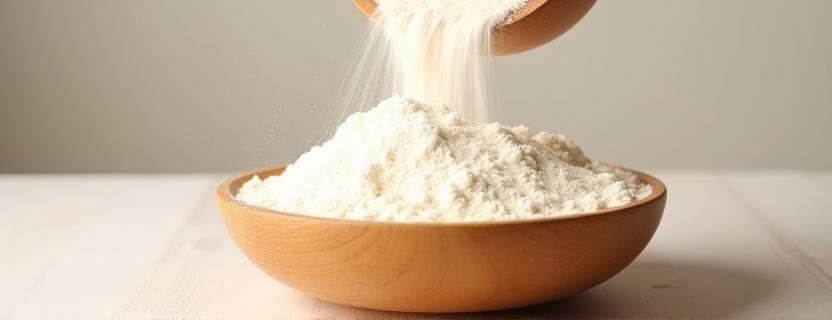 Close up of high protein artisan bread flour